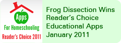 Frog Dissection Wins Reader�s Choice Educational Apps January 2011